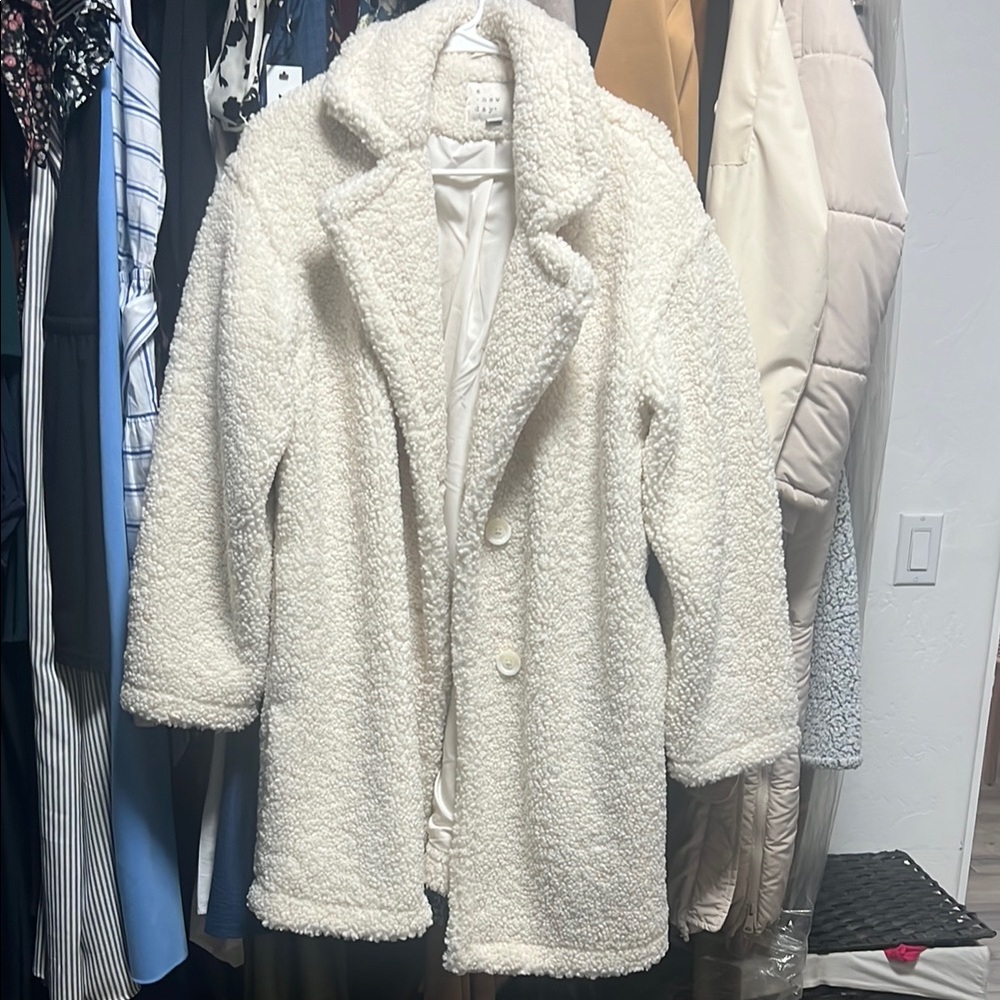 Women's Cream Teddy Coat